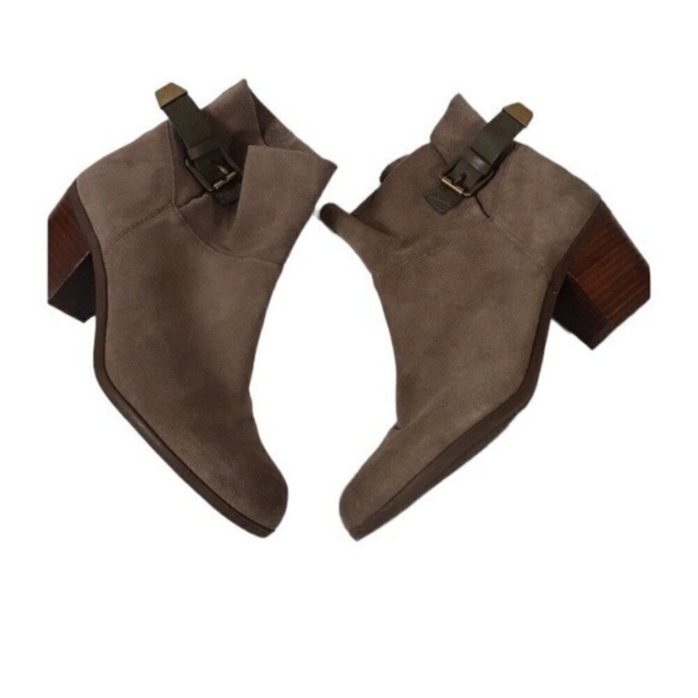 - Franco Starto women ankle leather suede booties 8M Casual office Y2K retro
